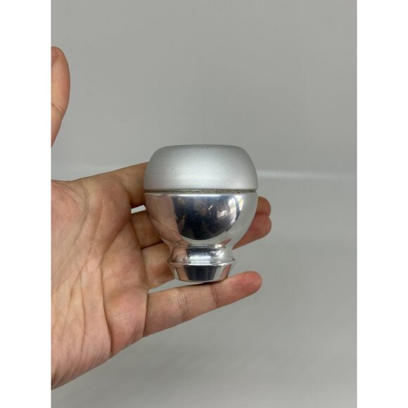Silver Metallic Round Car Gear Shift Knob with Threaded Base - Picture 3 of 7